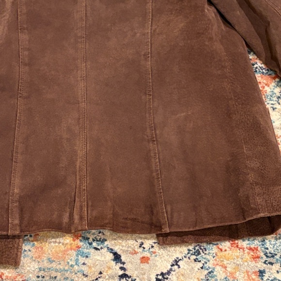 Vintage Cocoa Brown Suede Blazer Coat Chocolate Wilsons Leather Colebrook Small - Picture 9 of 16